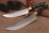 Набор из 2-х пчаков "Узбекская ночь" сталь х12мф (элемент ковки), зеленая карельская береза.